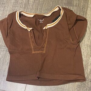 Urban Outfitters Brown out from under Top